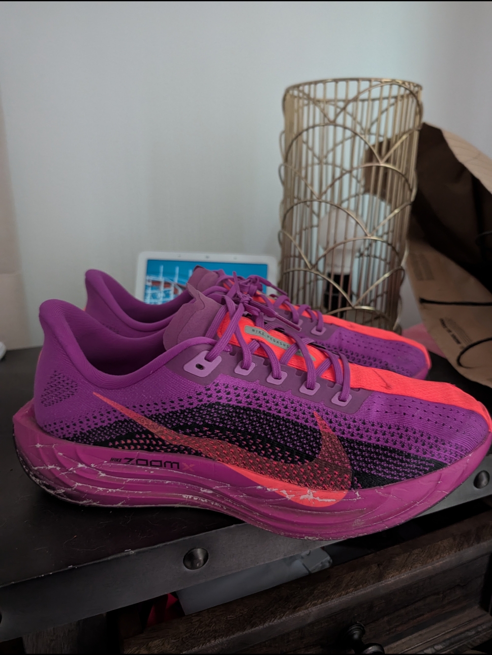 Beaters Nike Pegasus 41 Plus Vivid Purple Hot Punch Red Men's Size 13